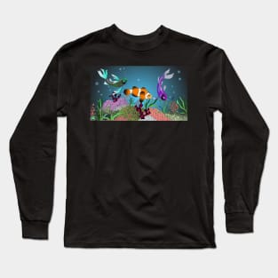 Orange seascape Long Sleeve T-Shirt